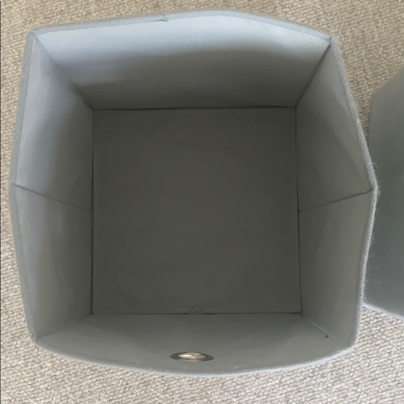 3 Gray Fabric Storage Bins - Picture 2 of 2